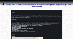 Desktop Screenshot of jwpgnchess.mwolff.fr